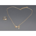 Dia dos Namorados &quot;amor&quot; com colar de diamantes com anel set (xjw13557)